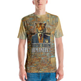 Skateboarding Bulldog graphic on men's urban crew neck t-shirt