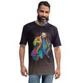 Close-up of Enchanted Garden Men's Crewneck Tee design.