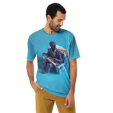 Close-up of Majestic Elephant Mandala on Men's T-Shirt.