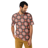 Neon Circuit graphic men's crewneck t-shirt.