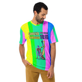 Herbal Harmony Men's Crew Neck T-Shirt in green, showcasing eco-friendly fabric.