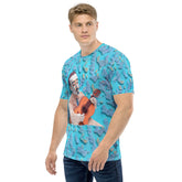 Electric Guitar Fusion Men's Crew Neck T-Shirt Front View