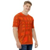 Azure Horizon striped men's t-shirt in premium cotton.