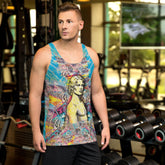 Innovative SurArt 1 29 Men's Tank Top featuring unique artistic surf designs for a standout look.