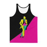 Classic Monochrome All-Over Print Men's Tank Top - Beyond T-shirts