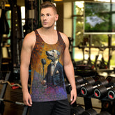 Hipster Dog All-Over Print Men's Tank Top