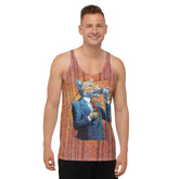 Spectacled Cat All-Over Print Men's Tank Top
