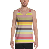 Neon Dreams Colorful Stripe All-Over Print Men's Tank Top