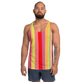 Fiesta Flamenco Colorful Stripe All-Over Print Men's Tank Top