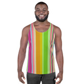 Sunset Mirage Men's Tank Top with vibrant color pattern.