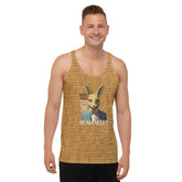 Mystic Unicorn design on men's tank top with vibrant colors