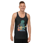 Close-up of Peaceful Petals Men's Tank Top design.
