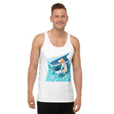 Kirigami Phoenix Flight Men's Tank Top with intricate design.