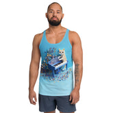 Paper Wolf Howl Men's Tank Top with bold wolf design.