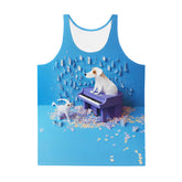 Paper Peony Bloom Men's Tank Top with floral design.