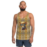 Woof Wonder tank top for men with dog print