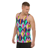 Mystic Serenity Men's Tank Top on a fitness model