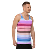 Fiesta Fiesta Colorful Stripe All-Over Print Men's Tank Top