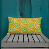Elegant striped design on premium accent pillow.