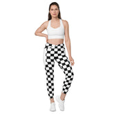 Digital Circuit Crossover Leggings with Pockets