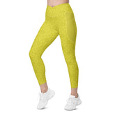 Arctic Aurora Crossover Leggings with Pockets
