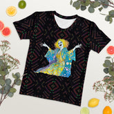 Vintage Florals Women's Crew Neck T-Shirt on a clothing mannequin.