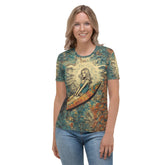 Surfing 1 28 Women's Tee: Ocean-inspired fashion for the modern woman.