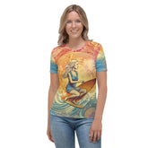 Catching Waves All-Over Print Women's Crew Neck T-Shirt - Beyond T-shirts