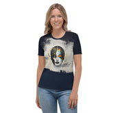 Abstract Goddesses in Harmony: Women's Art Crew Neck - Beyond T-shirts