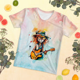 Bluesy Blunders Caricature Crew Neck T-Shirt