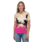 Waterfall Oasis Landscape Women's Crew Neck T-Shirt