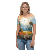 Coastal Sunrise Landscape Women's Crew Neck T-Shirt
