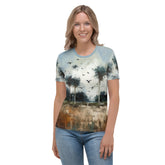 Serene Mountain View Women's Crew Neck T-Shirt