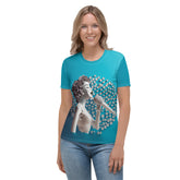 Vinyl Groove women's crew neck t-shirt on model