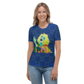 Botanical Bliss Women's Crew Neck T-Shirt on a clothing mannequin.