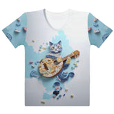 Artistic Avian Flight Women's Crew Neck T-Shirt with bird design.