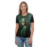 Women wearing Eclectic Elegance crewneck T-shirt.