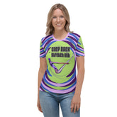 Peaceful Warrior women's crew neck T-shirt in white.