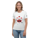 Eerie Elegance Women's Crewneck Tee front view with Halloween design
