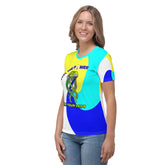 Yogi Heartbeat T-shirt for women displayed on a model.