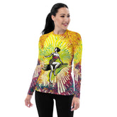 Elegant Surfing 1 13 Women's Rash Guard with superior UV protection for active surfers.