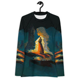 Chic SurArt 67 Women's Rash Guard in action on a paddleboard