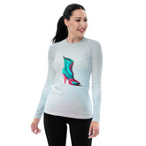 Nebula Nexus Futuristic Shoes Women's Rash Guard - Beyond T-shirts