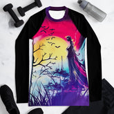 Skeletal Mermaid Halloween Women's Rash Guard - Beyond T-shirts