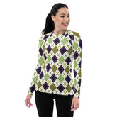 Diamond EleganceAll-Over Print Women's Rash Guard
