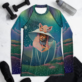 Infinity Horizon rash guard for women in action