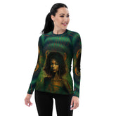 Urban Jungle rash guard for women in action
