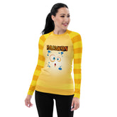 Spooky Spider Web Women's Rash Guard front view