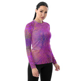 Linen Luxury Texture Women's Rash Guard