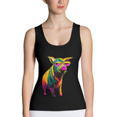 Playful Piggy All-Over Print Women's Tank Top - Beyond T-shirts